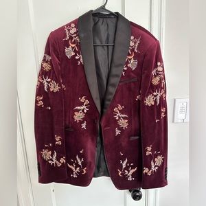 Velvet Floral Blazer Sport coat